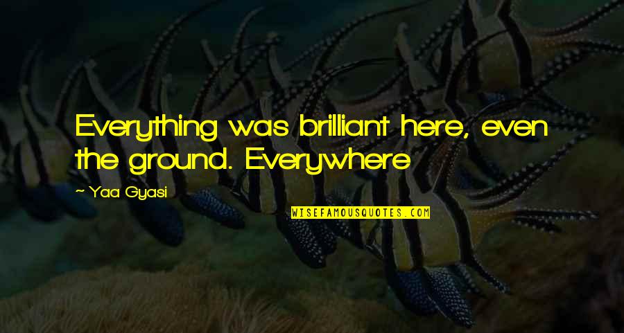 Pyara Quotes By Yaa Gyasi: Everything was brilliant here, even the ground. Everywhere