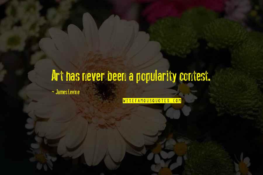 Pylons For Sale Quotes By James Levine: Art has never been a popularity contest. Pylons For Sale Quotes By James Levine: Art has never been a popularity contest.