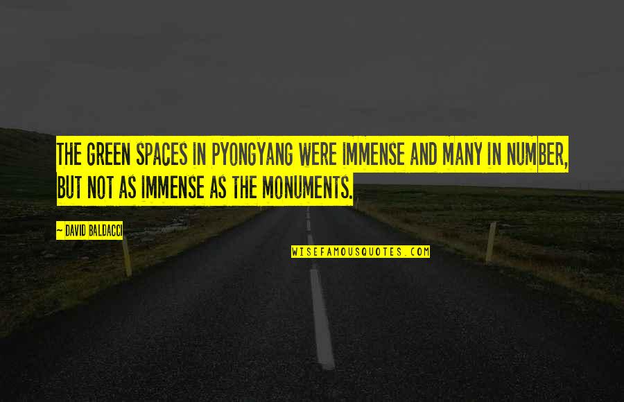 Pyongyang Quotes By David Baldacci: The green spaces in Pyongyang were immense and Pyongyang Quotes By David Baldacci: The green spaces in Pyongyang were immense and