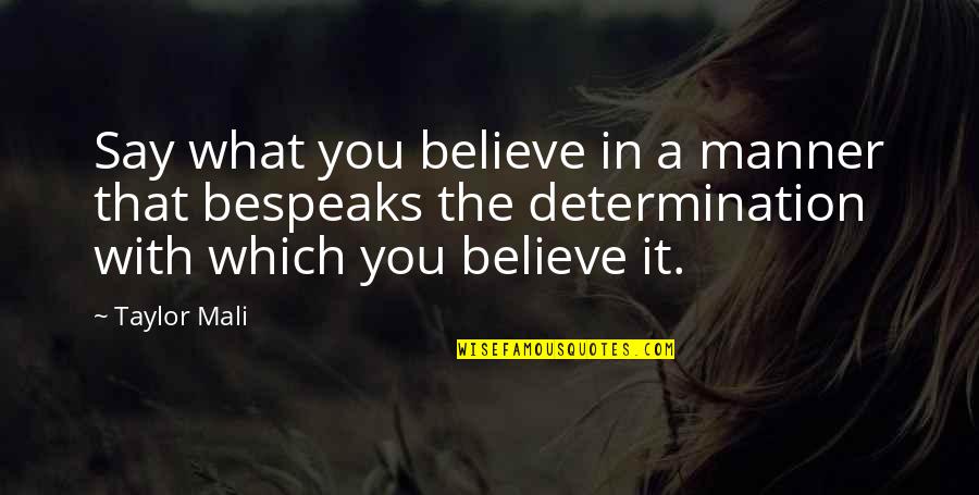 Pyramides Renales Quotes By Taylor Mali: Say what you believe in a manner that