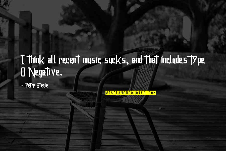 Pyrimidine Bases Quotes By Peter Steele: I think all recent music sucks, and that
