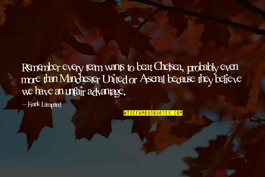 Pyrrhos Wheels Quotes By Frank Lampard: Remember every team wants to beat Chelsea, probably