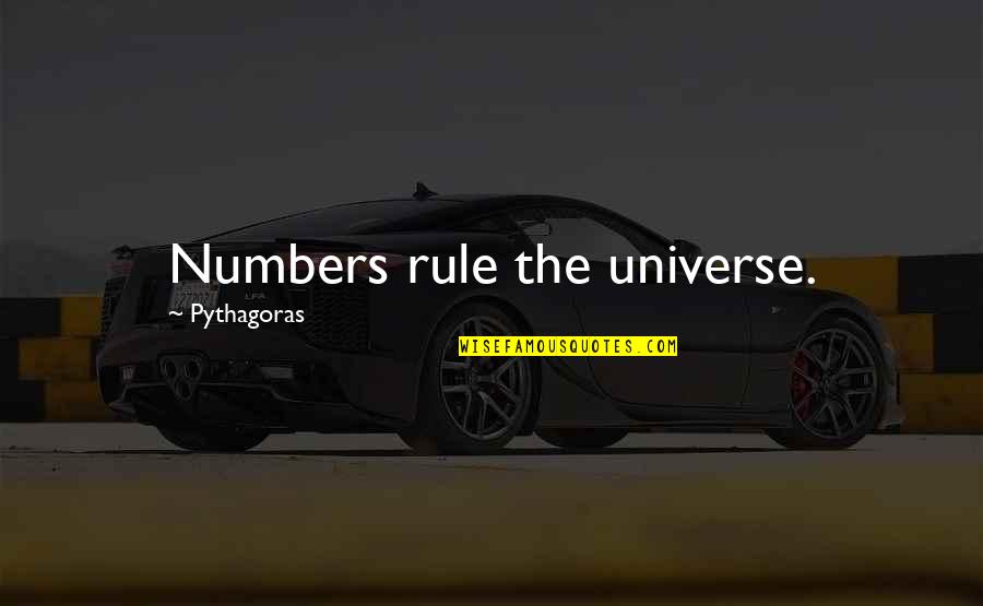 Pythagoras Math Quotes By Pythagoras: Numbers rule the universe.