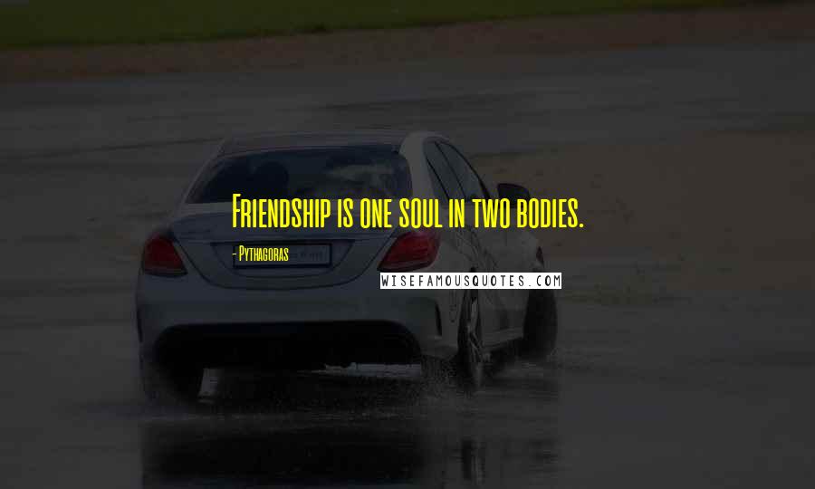 Pythagoras quotes: Friendship is one soul in two bodies.
