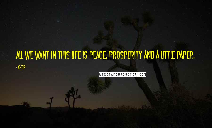 Q-Tip quotes: All we want in this life is peace, prosperity and a little paper.