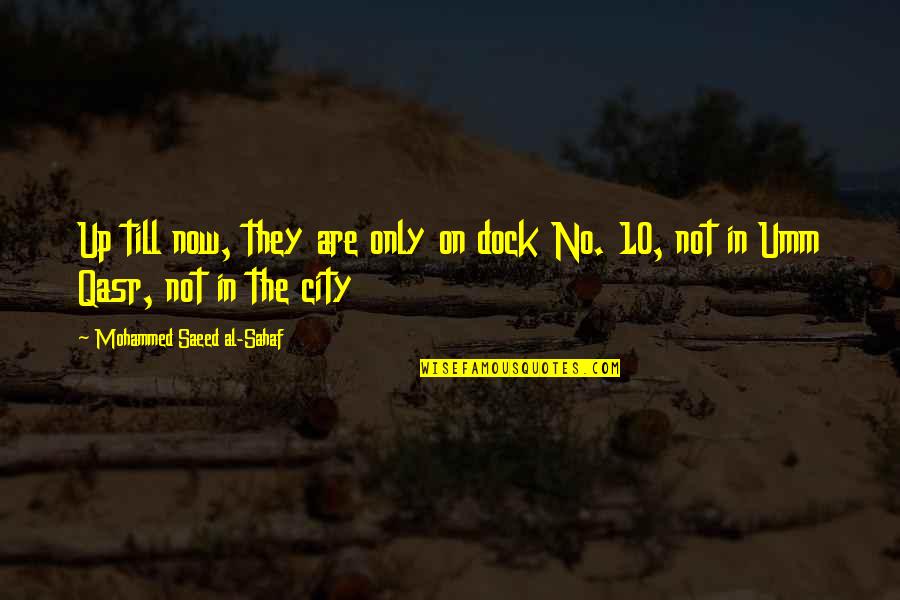 Qasr Quotes By Mohammed Saeed Al-Sahaf: Up till now, they are only on dock