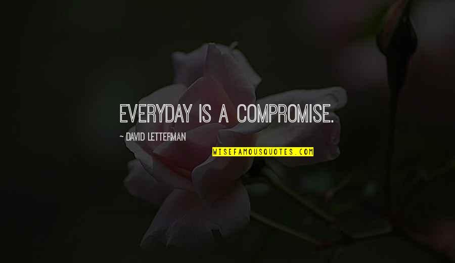 Qawwali Sabri Quotes By David Letterman: Everyday is a compromise.