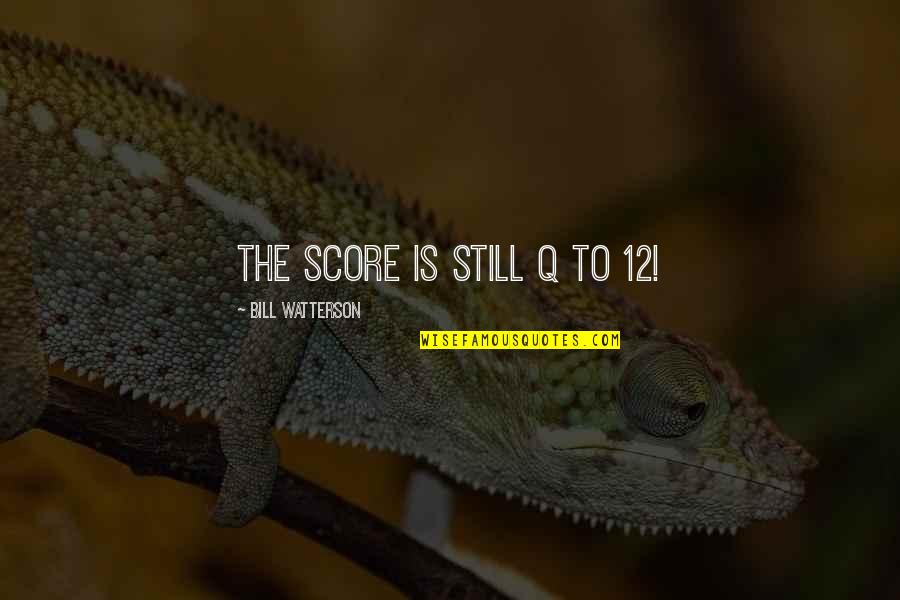 Q'orianka Quotes By Bill Watterson: The score is still Q to 12!