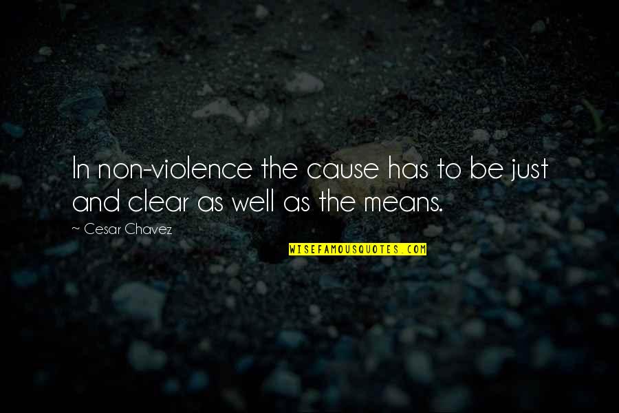 Qrtea Stock Quote Quotes By Cesar Chavez: In non-violence the cause has to be just