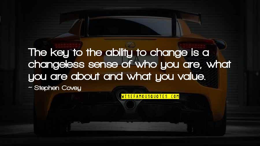Qstring Without Quotes By Stephen Covey: The key to the ability to change is
