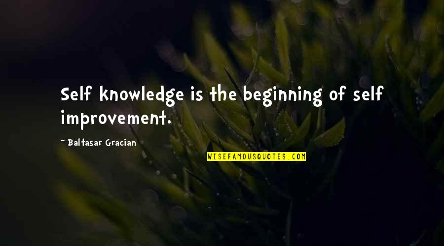 Quabbala Quotes By Baltasar Gracian: Self knowledge is the beginning of self improvement.