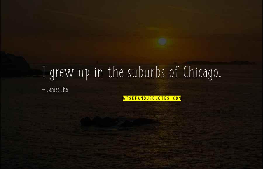 Quadrate Quotes By James Iha: I grew up in the suburbs of Chicago.