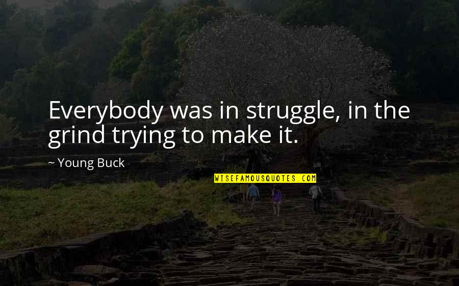 Quadrilaterals In Real Life Quotes By Young Buck: Everybody was in struggle, in the grind trying