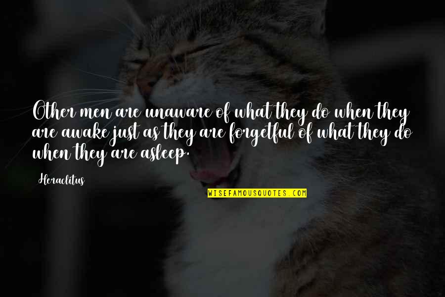 Quadrilinear Quotes By Heraclitus: Other men are unaware of what they do
