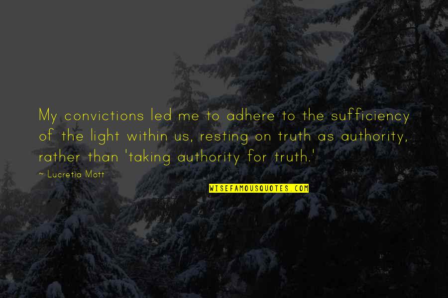 Quaker Quotes By Lucretia Mott: My convictions led me to adhere to the