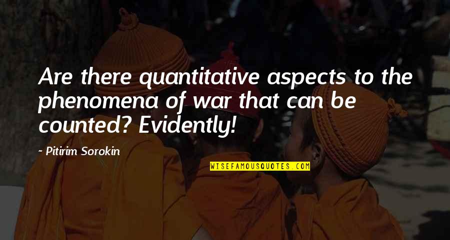 Quantitative Quotes By Pitirim Sorokin: Are there quantitative aspects to the phenomena of