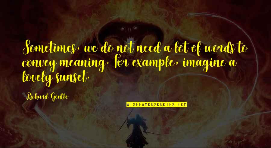 Quantum Theory Quotes By Richard Gentle: Sometimes, we do not need a lot of
