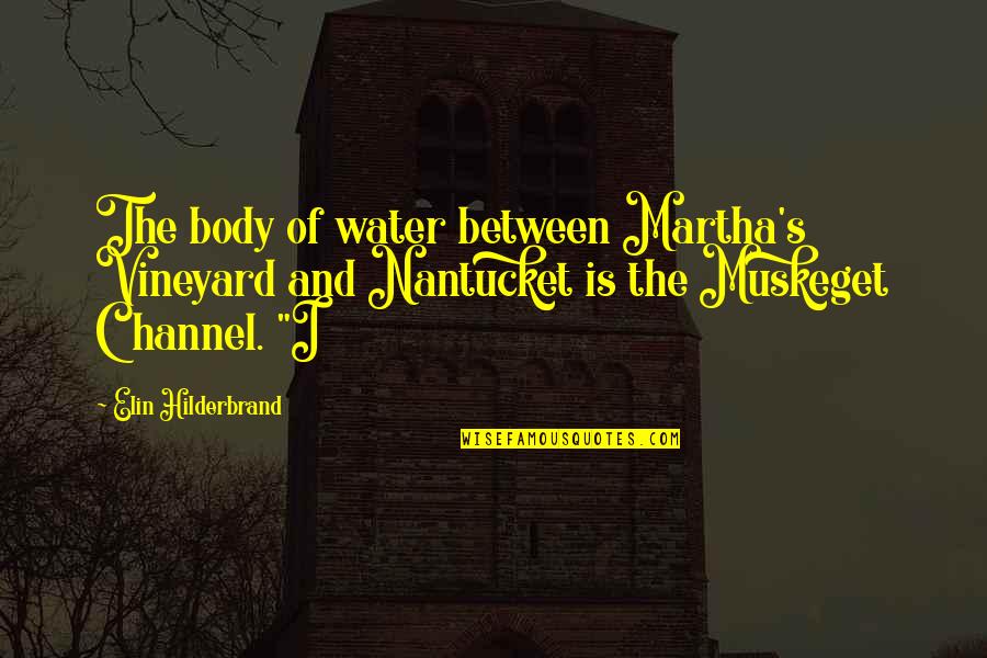 Queen Chess Piece Quotes By Elin Hilderbrand: The body of water between Martha's Vineyard and Queen Chess Piece Quotes By Elin Hilderbrand: The body of water between Martha's Vineyard and