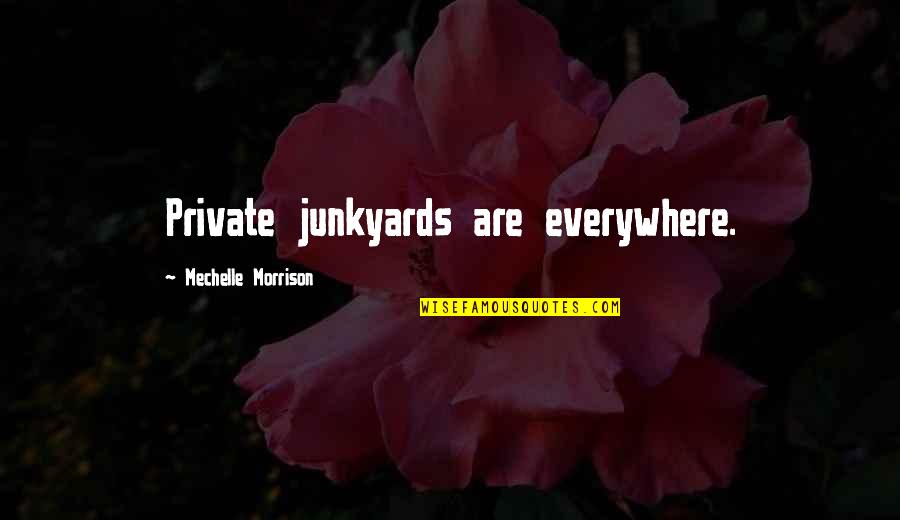 Queijo Quotes By Mechelle Morrison: Private junkyards are everywhere.