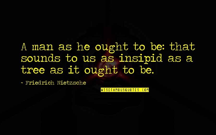 Quesada Burritos Quotes By Friedrich Nietzsche: A man as he ought to be: that