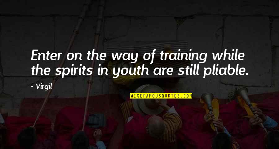 Quesero Definicion Quotes By Virgil: Enter on the way of training while the
