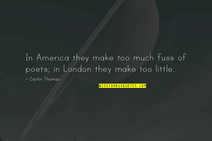 Quess Quotes By Caitlin Thomas: In America they make too much fuss of