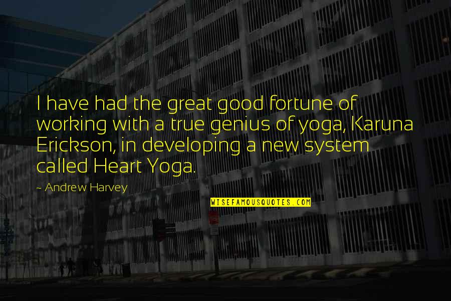 Questers Inc Quotes By Andrew Harvey: I have had the great good fortune of
