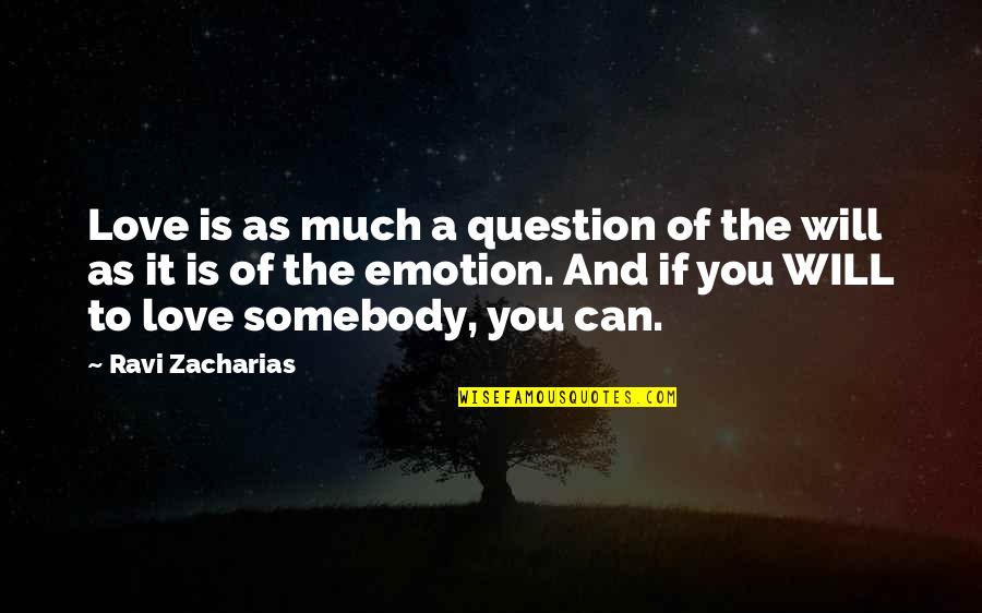 Question Of Love Quotes By Ravi Zacharias: Love is as much a question of the Question Of Love Quotes By Ravi Zacharias: Love is as much a question of the