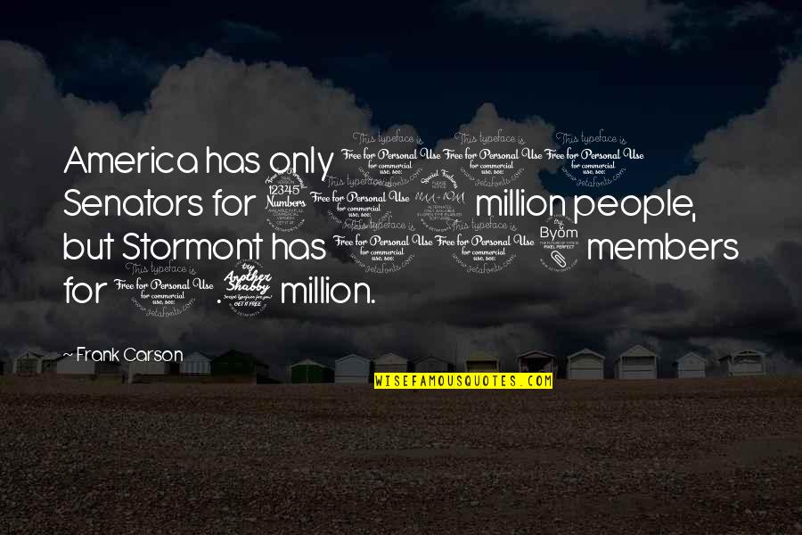 Questioning Love Quotes By Frank Carson: America has only 100 Senators for 309 million Questioning Love Quotes By Frank Carson: America has only 100 Senators for 309 million