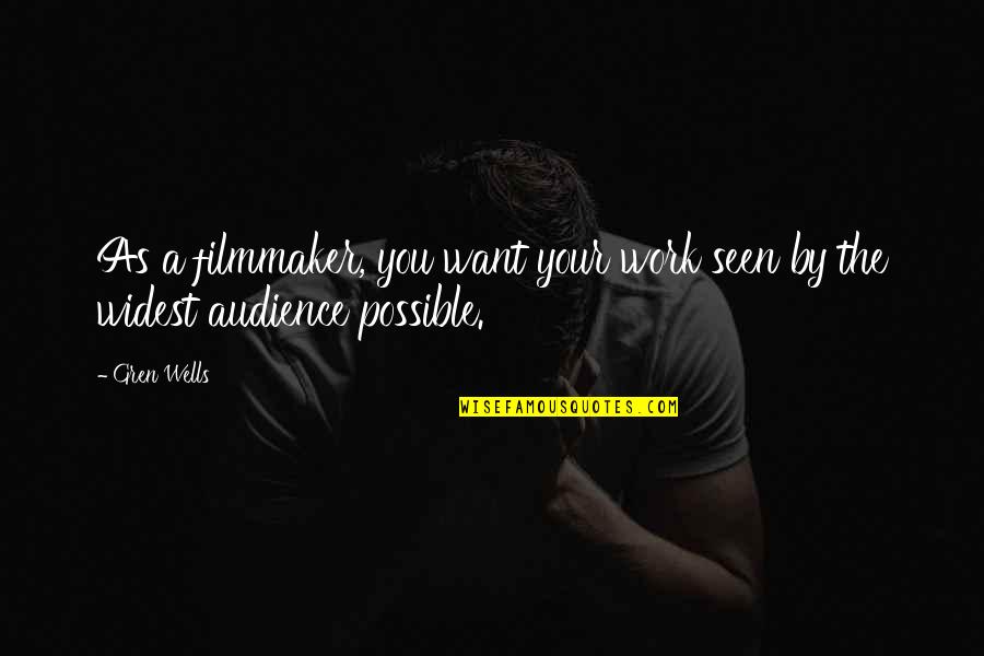Questions To Ask About A Quote Quotes By Gren Wells: As a filmmaker, you want your work seen