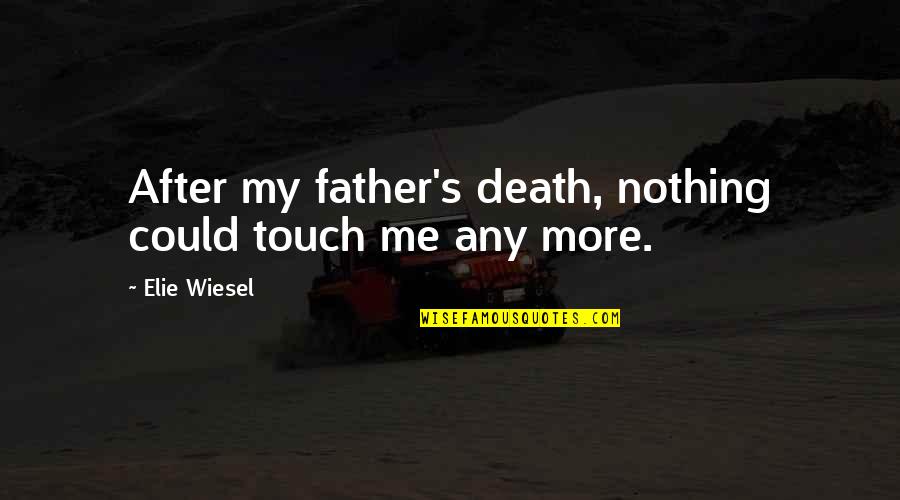 Quevedos Glasses Quotes By Elie Wiesel: After my father's death, nothing could touch me