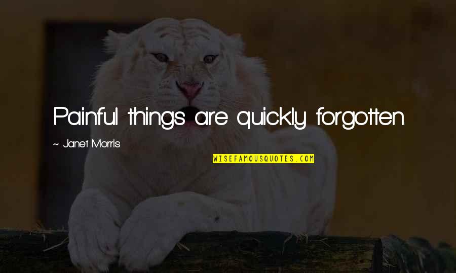 Quickly Forgotten Quotes By Janet Morris: Painful things are quickly forgotten.