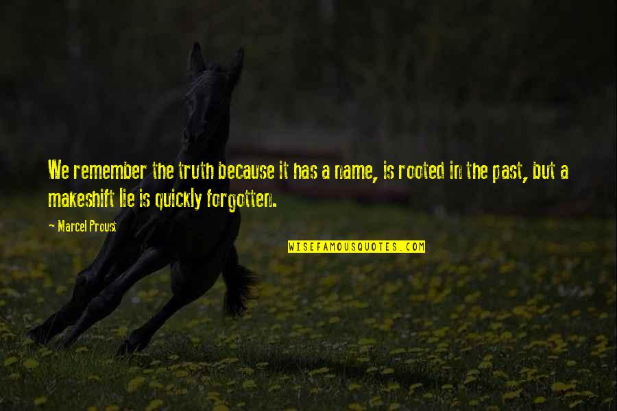 Quickly Forgotten Quotes By Marcel Proust: We remember the truth because it has a