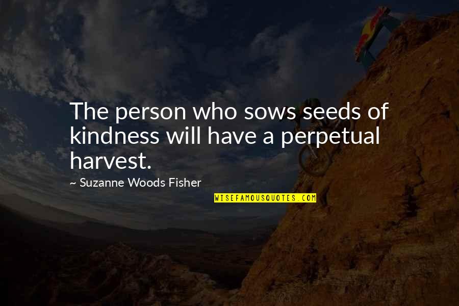 Quien Quotes By Suzanne Woods Fisher: The person who sows seeds of kindness will