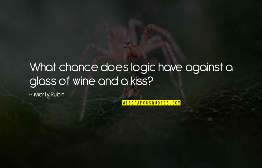 Quiero Decirte Quotes By Marty Rubin: What chance does logic have against a glass