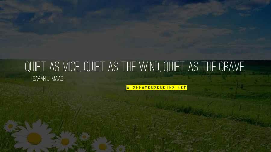 Quiet As Quotes By Sarah J. Maas: Quiet as mice, quiet as the wind, quiet