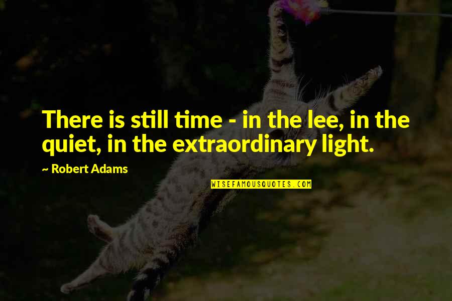 Quiet Time Quotes By Robert Adams: There is still time - in the lee,