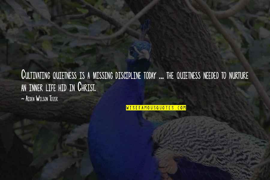 Quietness Best Quotes By Aiden Wilson Tozer: Cultivating quietness is a missing discipline today ...