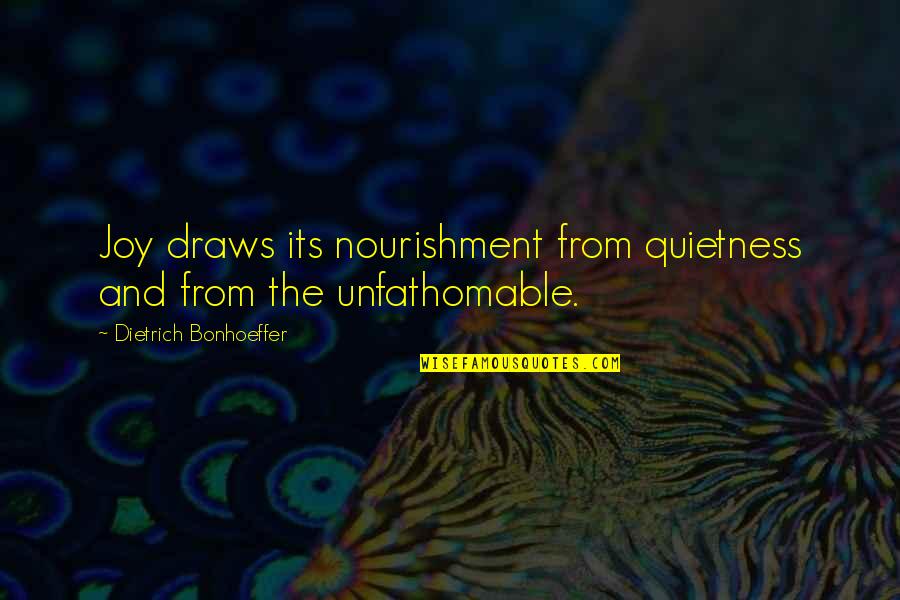 Quietness Quotes By Dietrich Bonhoeffer: Joy draws its nourishment from quietness and from Quietness Quotes By Dietrich Bonhoeffer: Joy draws its nourishment from quietness and from