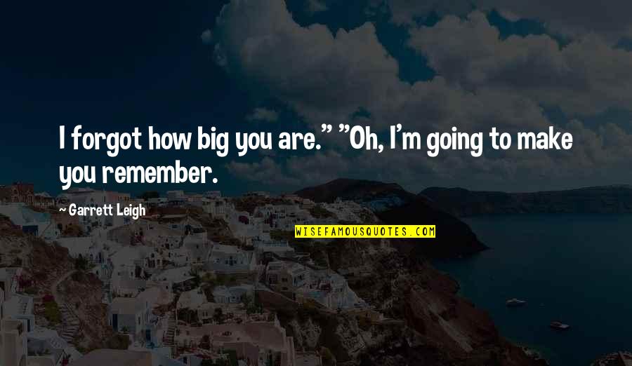 Quilos Quotes By Garrett Leigh: I forgot how big you are." "Oh, I'm