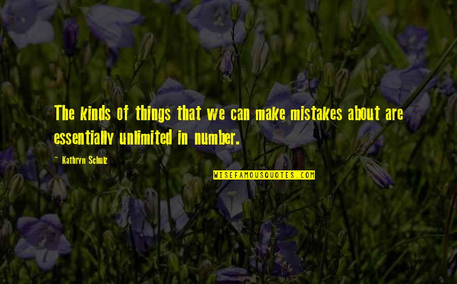 Quinetta Wells Quotes By Kathryn Schulz: The kinds of things that we can make Quinetta Wells Quotes By Kathryn Schulz: The kinds of things that we can make
