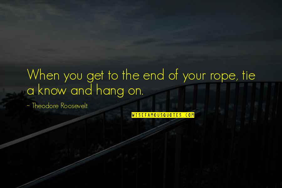 Quinhelm Quotes By Theodore Roosevelt: When you get to the end of your