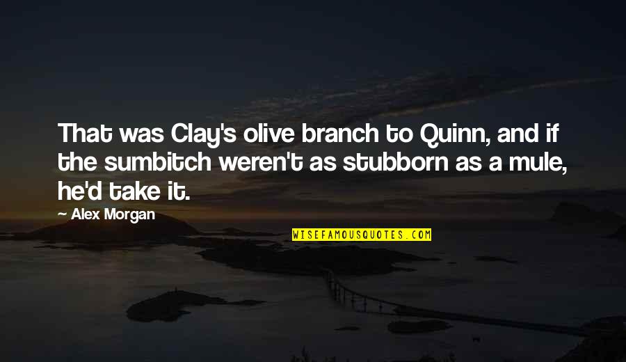 Quinn And Clay Quotes By Alex Morgan: That was Clay's olive branch to Quinn, and