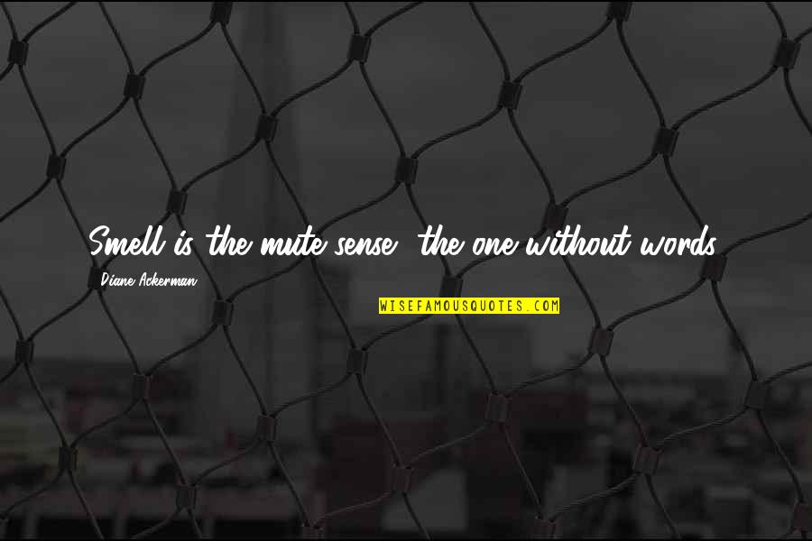 Quintessential English Quotes By Diane Ackerman: Smell is the mute sense, the one without
