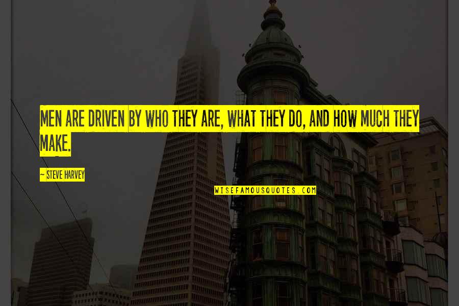 Quintrell Wallace Quotes By Steve Harvey: Men are driven by who they are, what
