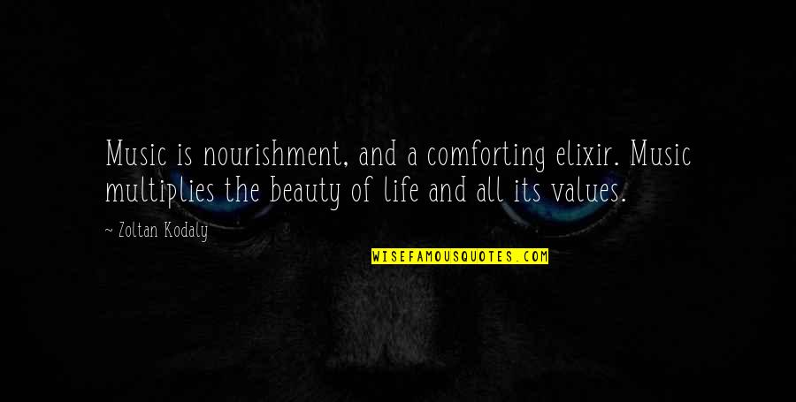 Quipe Dolls Quotes By Zoltan Kodaly: Music is nourishment, and a comforting elixir. Music