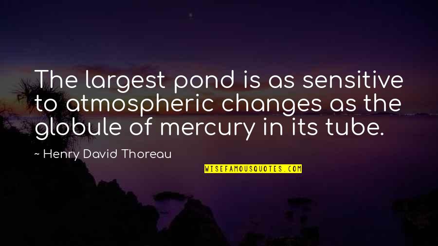 Quisessemos Quotes By Henry David Thoreau: The largest pond is as sensitive to atmospheric
