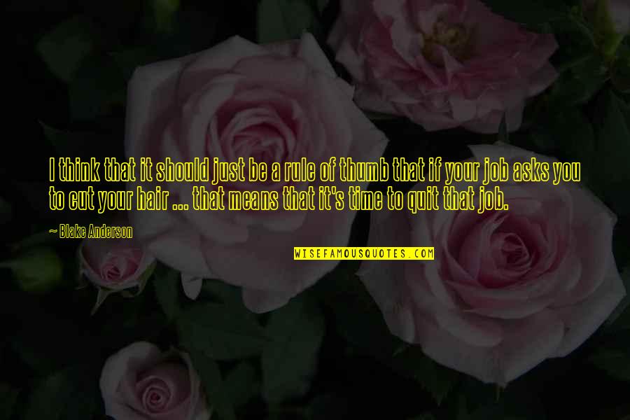 Quit The Job Quotes By Blake Anderson: I think that it should just be a