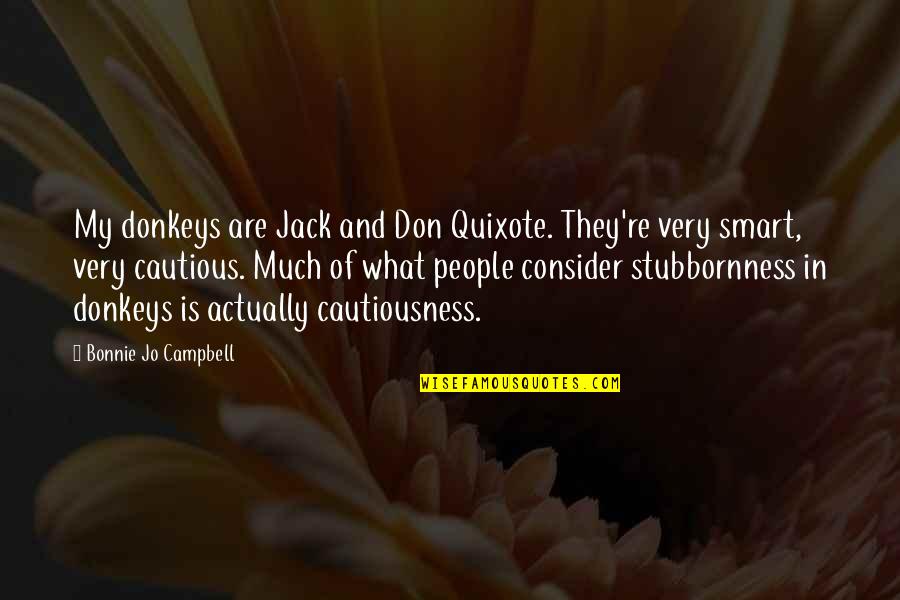 Quixote Quotes By Bonnie Jo Campbell: My donkeys are Jack and Don Quixote. They're