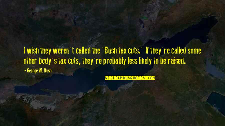 Quotation Marks Within Quotes By George W. Bush: I wish they weren't called the 'Bush tax